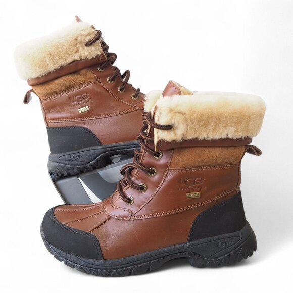UGG Shoes - UGG Australia Butte Waterproof Vibram Leather Winter Boots Brown 5209 Women's 5